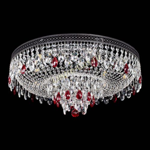 Люстра Венеция Кольцо Черная №8 красная в Химках Гусь Хрустальный