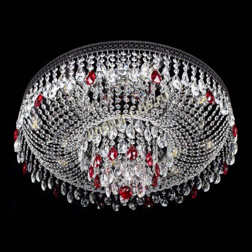 Люстра Венеция Кольцо Черная №8 красная в Химках Гусь Хрустальный