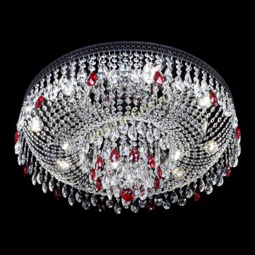 Люстра Венеция Кольцо Черная №8 красная в Химках Гусь Хрустальный