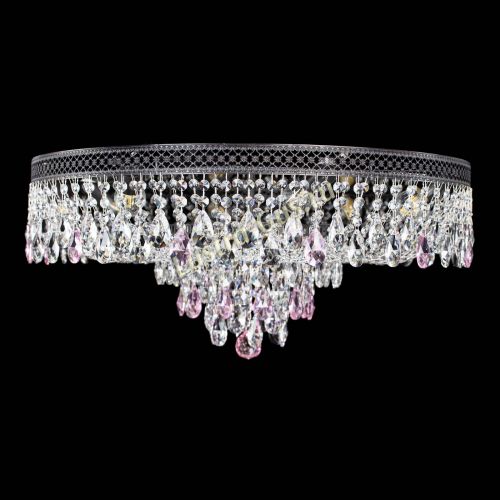 Люстра Венеция Кольцо Черная №8 розовая в Химках Люстра Венеция Кольцо Черная №8 розовая в Химках