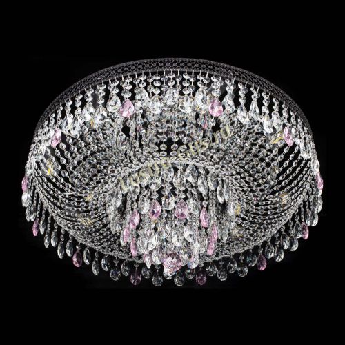 Люстра Венеция Кольцо Черная №8 розовая в Химках Гусь Хрустальный