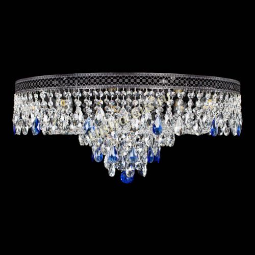 Люстра Венеция Кольцо Черная №8 синяя в Химках Гусь Хрустальный
