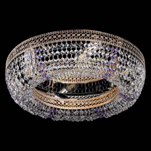 Люстра Венеция Кольцо фиолетовая в Химках Гусь Хрустальный