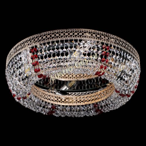 Люстра Венеция Кольцо красная в Химках Гусь Хрустальный