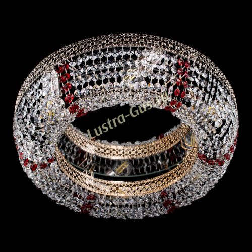 Люстра Венеция Кольцо красная в Химках Гусь Хрустальный