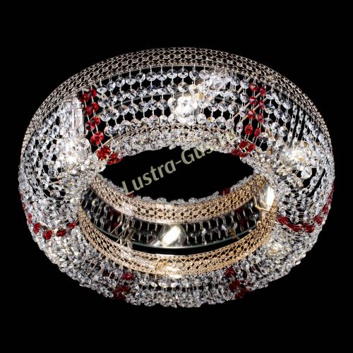 Люстра Венеция Кольцо красная в Химках Гусь Хрустальный
