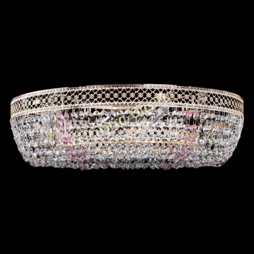 Люстра Венеция Кольцо розовая в Химках Гусь Хрустальный