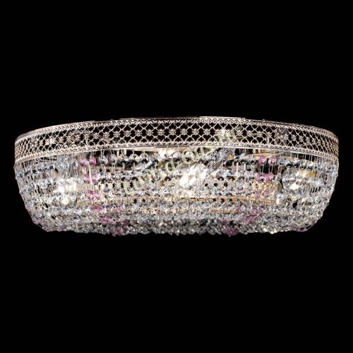 Люстра Венеция Кольцо розовая в Химках Гусь Хрустальный