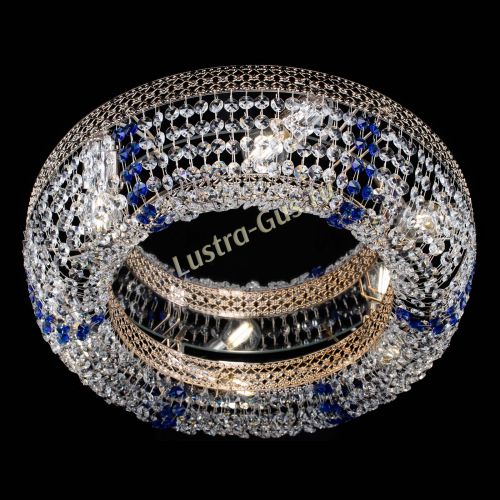 Люстра Венеция Кольцо синяя в Химках Гусь Хрустальный