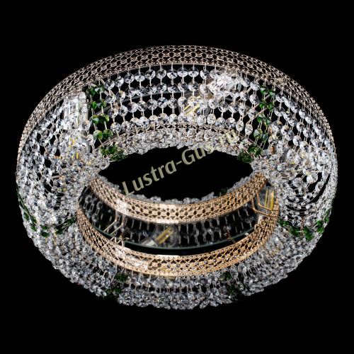 Люстра Венеция Кольцо зеленая в Химках Гусь Хрустальный