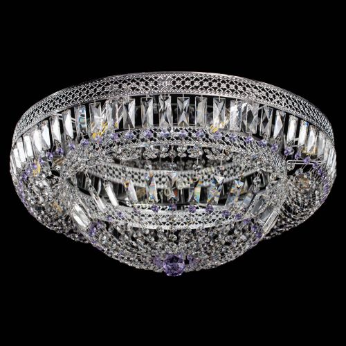 Люстра Венеция Купол пластинка 600 Фиолетовая в Химках Гусь Хрустальный