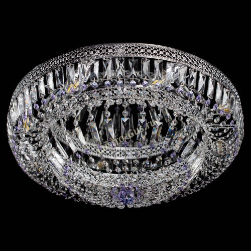 Люстра Венеция Купол пластинка 600 Фиолетовая в Химках Гусь Хрустальный