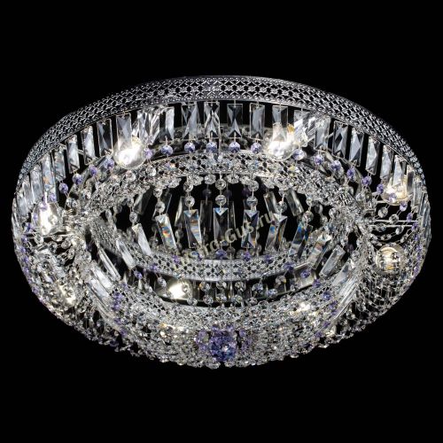 Люстра Венеция Купол пластинка 600 Фиолетовая в Химках Гусь Хрустальный