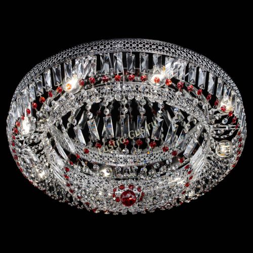 Люстра Венеция Купол пластинка 600 Красная в Химках Гусь Хрустальный