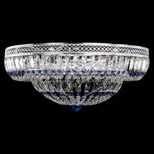 Люстра Венеция Купол пластинка 600 Синяя в Химках Гусь Хрустальный