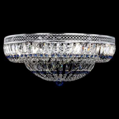 Люстра Венеция Купол пластинка 600 Синяя в Химках Гусь Хрустальный