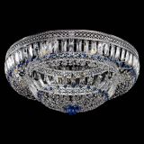 Люстра Венеция Купол пластинка 600 Синяя в Химках