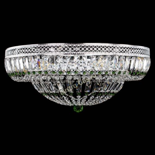 Люстра Венеция Купол пластинка 600 Зеленая в Химках Гусь Хрустальный