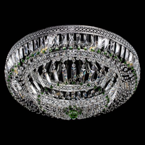 Люстра Венеция Купол пластинка 600 Зеленая в Химках Гусь Хрустальный