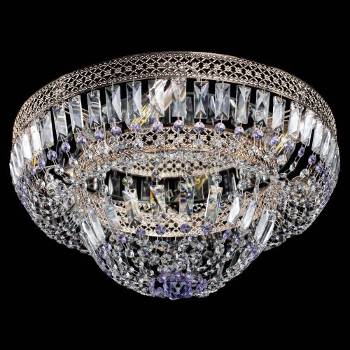 Люстра Венеция Купол пластинка Фиолетовая в Химках Гусь Хрустальный