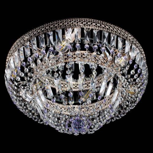 Люстра Венеция Купол пластинка Фиолетовая в Химках Гусь Хрустальный