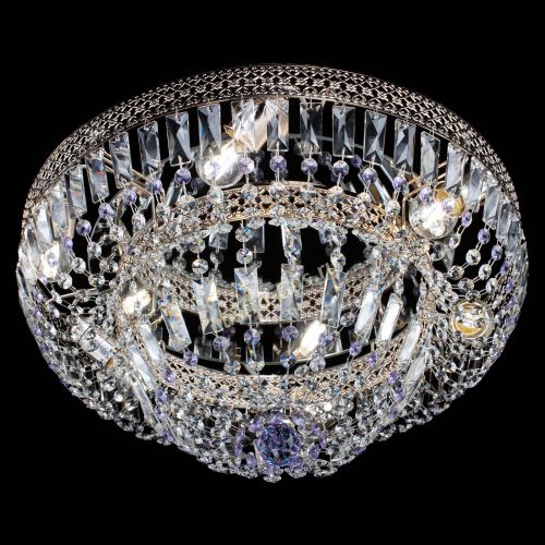 Люстра Венеция Купол пластинка Фиолетовая в Химках Гусь Хрустальный