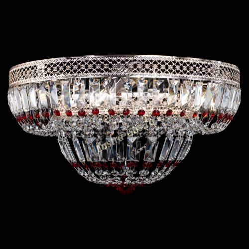 Люстра Венеция Купол пластинка Красная в Химках Гусь Хрустальный