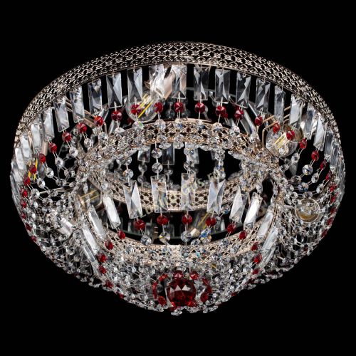 Люстра Венеция Купол пластинка Красная в Химках Гусь Хрустальный