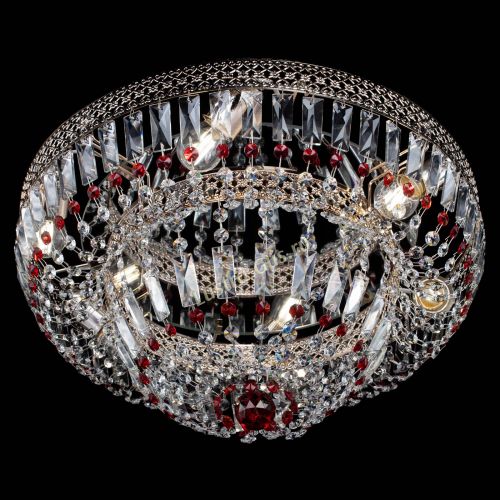 Люстра Венеция Купол пластинка Красная в Химках Гусь Хрустальный