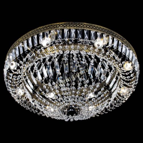 Люстра Венеция Купол пластинка под бронзу Черная в Химках Гусь Хрустальный