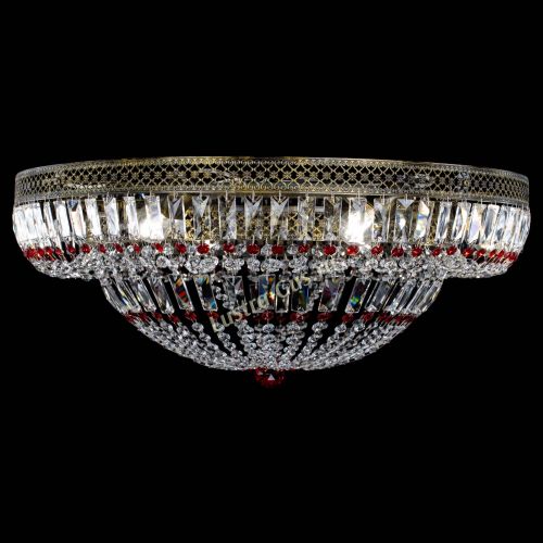 Люстра Венеция Купол пластинка под бронзу Красная в Химках Гусь Хрустальный