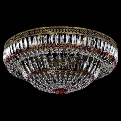 Люстра Венеция Купол пластинка под бронзу Красная в Химках Гусь Хрустальный