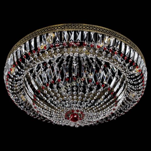 Люстра Венеция Купол пластинка под бронзу Красная в Химках Гусь Хрустальный