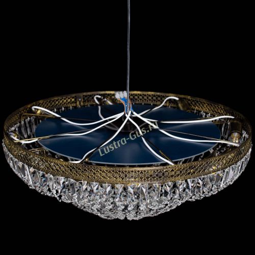 Люстра Венеция Купол пластинка под бронзу Черная в Химках Гусь Хрустальный