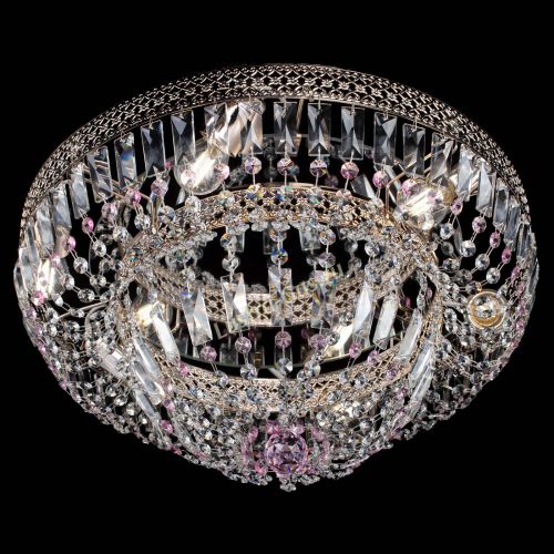 Люстра Венеция Купол пластинка Розовая в Химках Гусь Хрустальный
