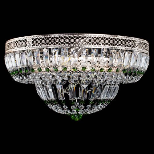 Люстра Венеция Купол пластинка Зеленая в Химках Гусь Хрустальный