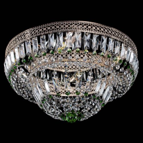 Люстра Венеция Купол пластинка Зеленая в Химках Гусь Хрустальный