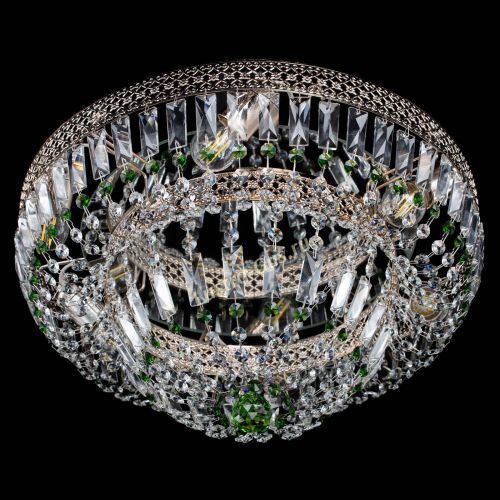 Люстра Венеция Купол пластинка Зеленая в Химках Гусь Хрустальный