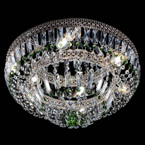 Люстра Венеция Купол пластинка Зеленая в Химках Гусь Хрустальный