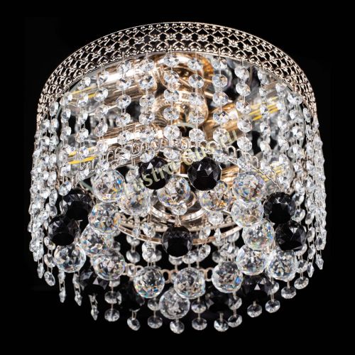 Люстра Венеция шар №2 черная в Химках Гусь Хрустальный