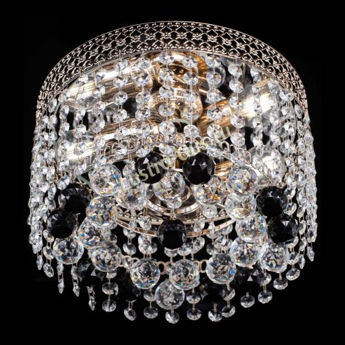 Люстра Венеция шар №2 черная в Химках Гусь Хрустальный