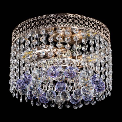 Люстра Венеция шар №2 фиолетовая в Химках Гусь Хрустальный