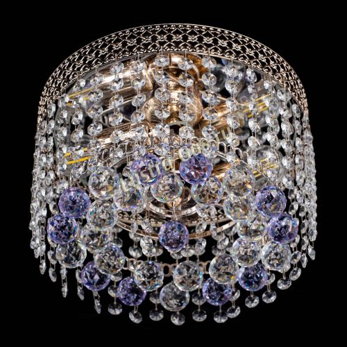 Люстра Венеция шар №2 фиолетовая в Химках Гусь Хрустальный