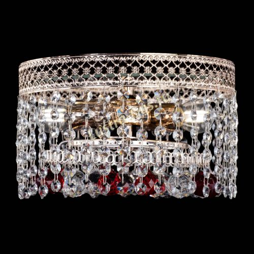 Люстра Венеция шар №2 красная в Химках Гусь Хрустальный