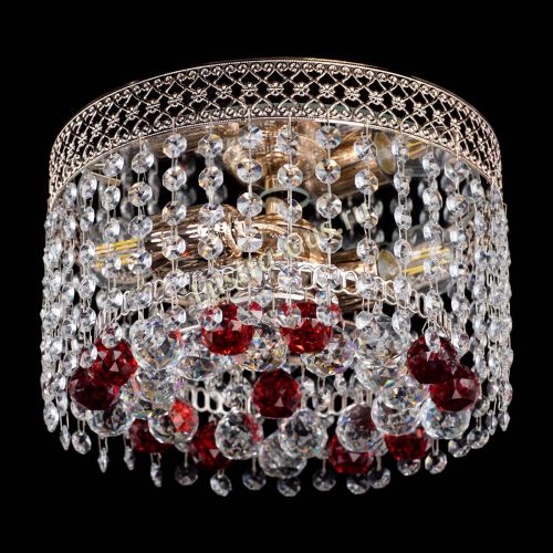 Люстра Венеция шар №2 красная в Химках Гусь Хрустальный
