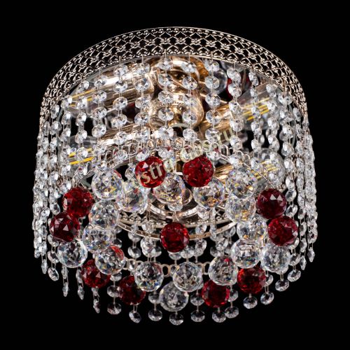 Люстра Венеция шар №2 красная в Химках Гусь Хрустальный