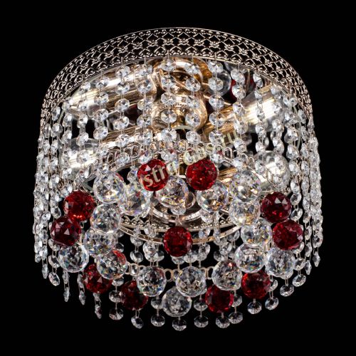 Люстра Венеция шар №2 красная в Химках Гусь Хрустальный