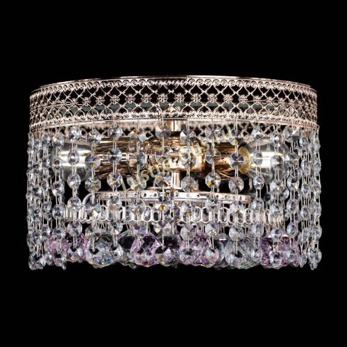 Люстра Венеция шар №2 розовая в Химках Гусь Хрустальный