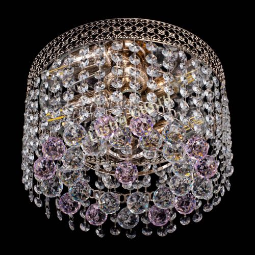 Люстра Венеция шар №2 розовая в Химках Гусь Хрустальный