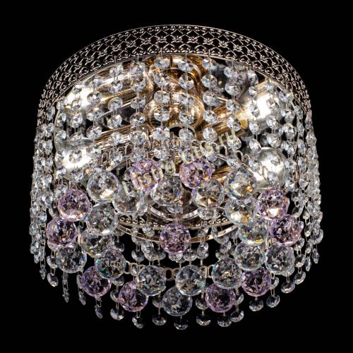 Люстра Венеция шар №2 розовая в Химках Гусь Хрустальный